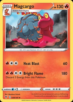 Vivid Voltage Magcargo #28 card