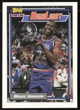 1992 Topps Magic Johnson #2 card