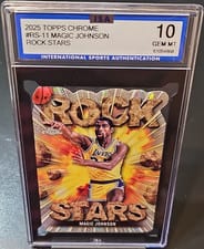 2025-26 Topps Chrome Rock Stars Magic Johnson #RS-11 card