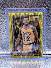 2025 Topps Chrome Magic Johnson Yellow Refractor #244 card