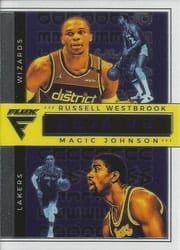 2020-21 Panini Flux Deja Vu Magic Johnson / Russell Westbrook #5 card
