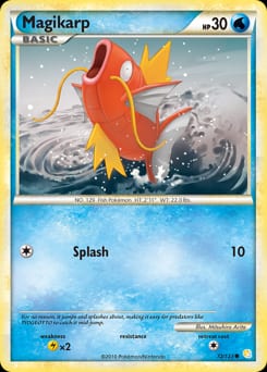 2010 HeartGold & SoulSilver Magikarp #72 card