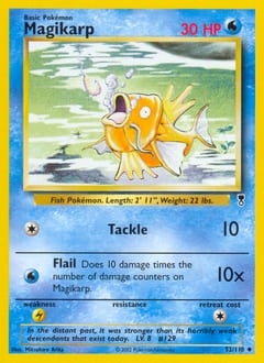 2002 Legendary Collection Magikarp #52 card
