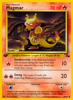 1999 Fossil Magmar #39 card