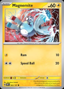 2023 Obsidian Flames Magnemite #63 card
