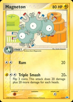 2004 EX Trainer Kit Latios Magneton #5 card