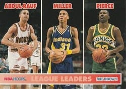 1994-95 Hoops Base Set Mahmoud Abdul-Rauf / Reggie Miller / Ricky Pierce #255 card