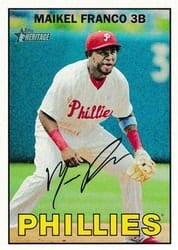 2016 Topps Heritage Base Set Maikel Franco #473b card