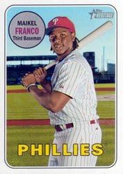 2018 Topps Heritage Base Set Maikel Franco #132 card