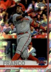 2019 Topps Chrome Sapphire Edition Base Set Maikel Franco #327 card