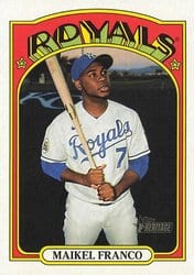 2021 Topps Heritage Base Set Maikel Franco #63 card
