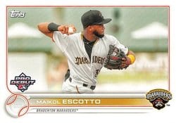 2022 Topps Pro Debut Base Set Maikol Escotto #PD-192 card