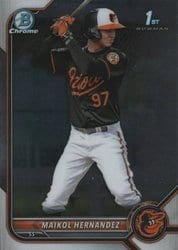 2022 Bowman Chrome Prospects Maikol Hernandez #BCP-155 card