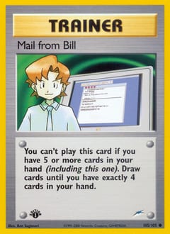 Neo Destiny Mail from Bill #105 card
