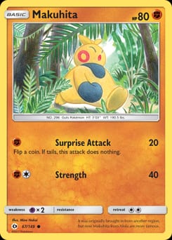 Sun & Moon Makuhita #67 card