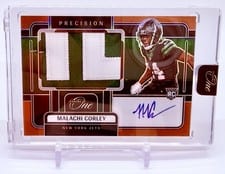 2024 Panini One Precision Rookie Patch Autographs Malachi Corley #310 card