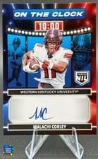 2024 Panini Prestige On the Clock Signatures Malachi Corley #OTC-MCY card