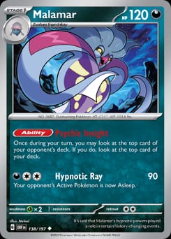 Obsidian Flames Malamar #138 card