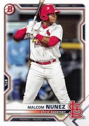 2021 Bowman Draft Base Set Malcom Nunez #BD-56 card