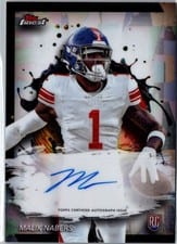 2024 Finest Rookie Finest Autographs Malik Nabers #RFA-MN card