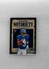 2024 Panini Mosaic Notoriety Malik Nabers #23 card