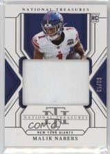 2024 Panini National Treasures Malik Nabers #211 card
