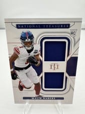Malik Nabers 2024 Panini National Treasures Rookie Dual Materials card