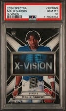 2024 Panini Spectra X-Vision Malik Nabers #XV-MNS card