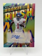 2024 Topps Chrome Chrome All-Etch Rookie Rush Autographs Malik Nabers #RRA-MNA card