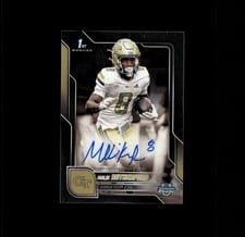 2025 Bowman University Chrome Chrome Prospect Autographs Malik Rutherford #BCA-MR card