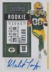 2020 Panini Contenders Base Set Malik Taylor #240 card