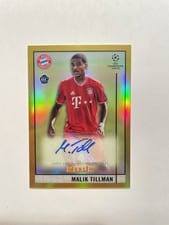 2020 Topps Merlin Chrome UEFA Champions League Autographs Malik Tillman Gold Refractor #BCA-MT