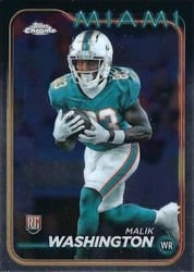 2024 Topps Chrome Base Set Malik Washington #254 card