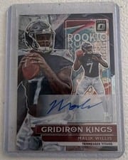 2022 Donruss Optic Rookie Gridiron Kings Autographs Malik Willis #RGK-3 card