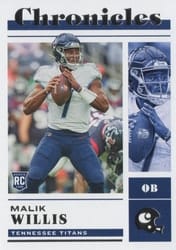 2022 Panini Chronicles Base Set Malik Willis #34 card