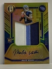 2022 Panini Gold Standard Rookie Jersey Autographs Malik Willis #RAJ-MWI card