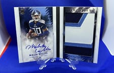 2022 Panini Origins Rookie Booklet Patch Auto Malik Willis #BPA-MWI card