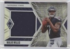 2022 Panini Phoenix Rookie Jumbo Memorabilia Malik Willis #RJM-3 card