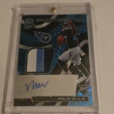 2022 Panini Spectra Aspiring Patch Autographs Malik Willis #APA-MWI card