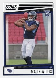 2022 Score Base Set Malik Willis #305 card