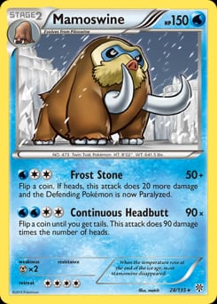 2013 Plasma Storm Mamoswine #28 card
