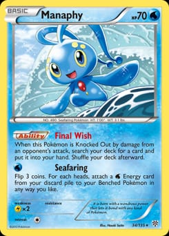 2013 Plasma Storm Manaphy #34 card