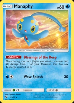 Shining Legends Manaphy #25 card