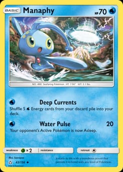 Ultra Prism Manaphy #42 card