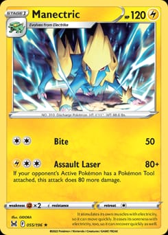 Lost Origin Manectric #55 card
