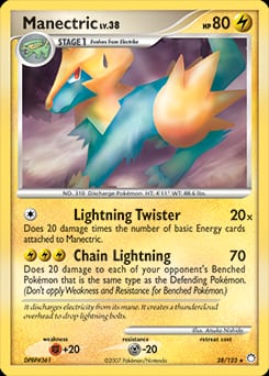 Mysterious Treasures Manectric #28 card