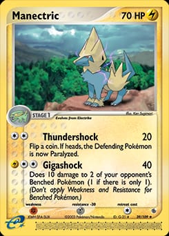 2003 Ruby & Sapphire Manectric #39 card