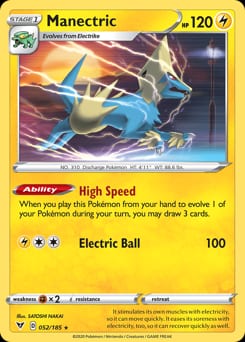 Vivid Voltage Manectric #52 card