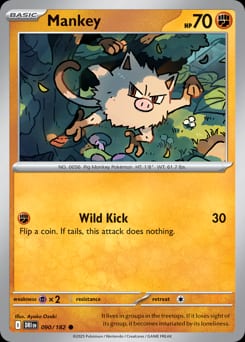Destined Rivals Mankey #90 card