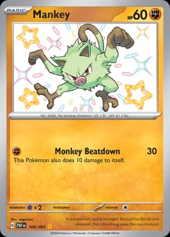 Paldean Fates Mankey #169 card